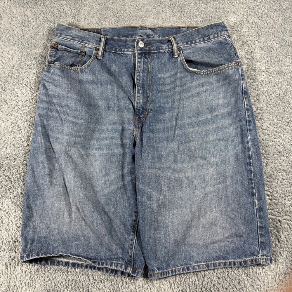 Vintage Levi's 569 Denim Shorts Jorts Mens 38 Baggy Loose Straight Fit Denim‎